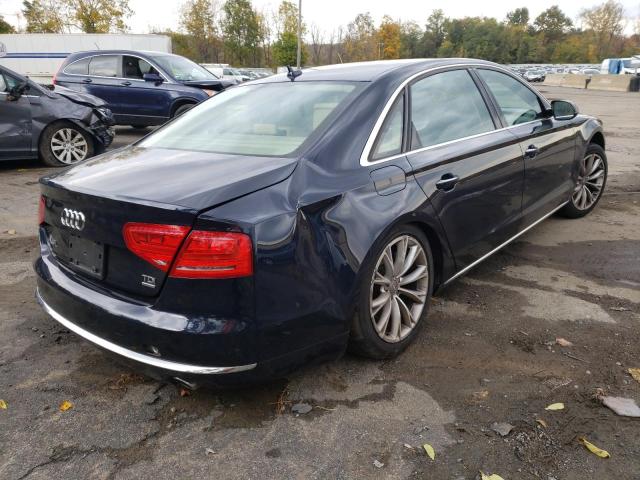 WAURMAFD3EN003350 - 2014 AUDI A8 L TDI Q BLUE photo 4