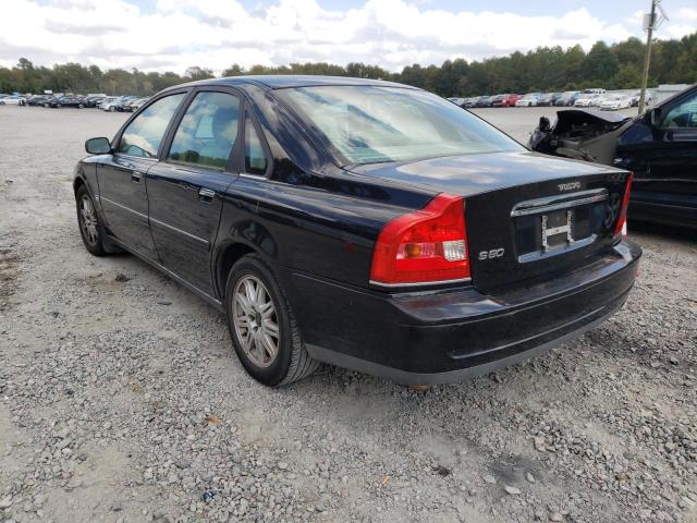 YV1TS59H541364289 - 2004 VOLVO S80 2.5T BLACK photo 3