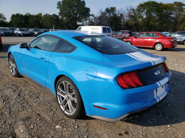 1FA6P8CF8N5121721 - 2022 FORD MUSTANG GT BLUE photo 3