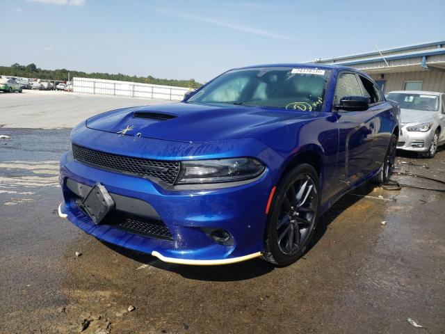 2C3CDXMG9MH585278 - 2021 DODGE CHARGER GT BLUE photo 2