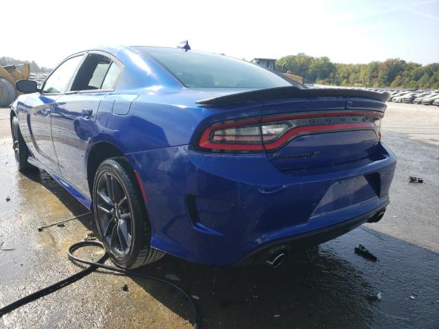 2C3CDXMG9MH585278 - 2021 DODGE CHARGER GT BLUE photo 3