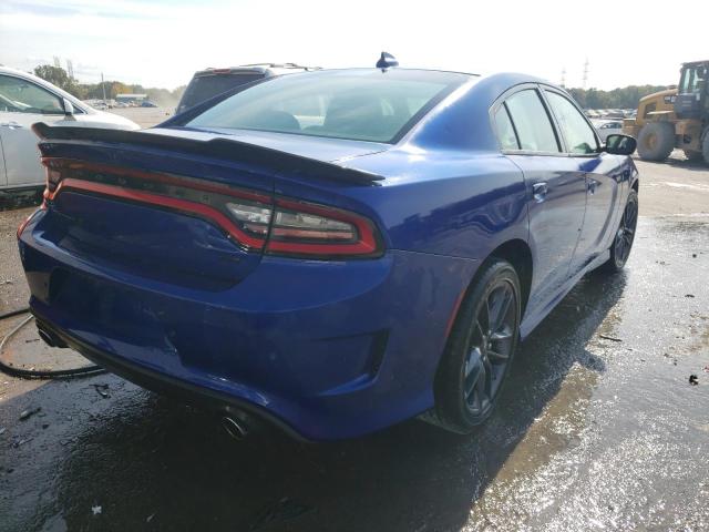 2C3CDXMG9MH585278 - 2021 DODGE CHARGER GT BLUE photo 4