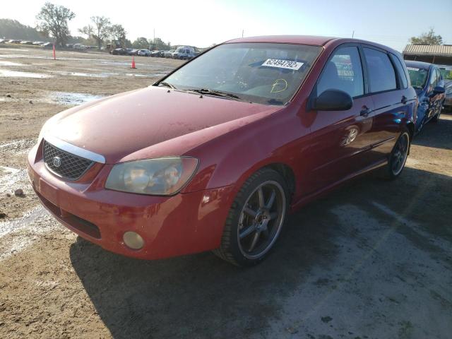 KNAFE161X55099838 - 2005 KIA SPECTRA5 RED photo 2