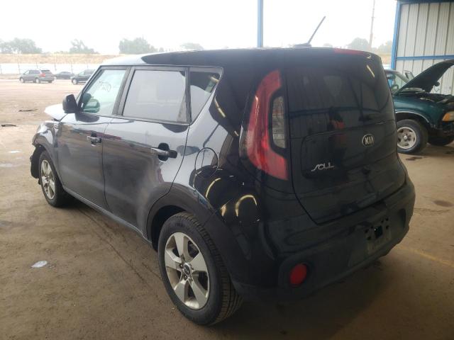 KNDJN2A29H7482343 - 2017 KIA SOUL BLACK photo 3