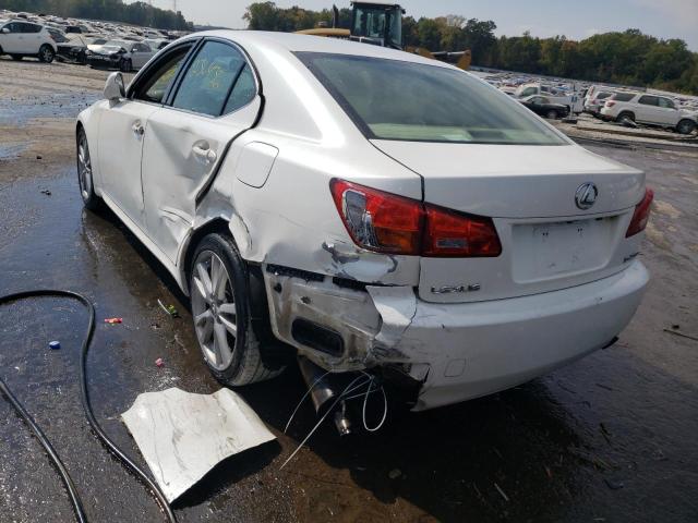 JTHBK262465020477 - 2006 LEXUS IS 250 WHITE photo 3