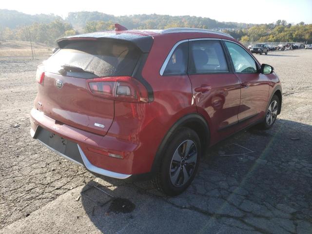 KNDCC3LC3H5044309 - 2017 KIA NIRO EX RED photo 4