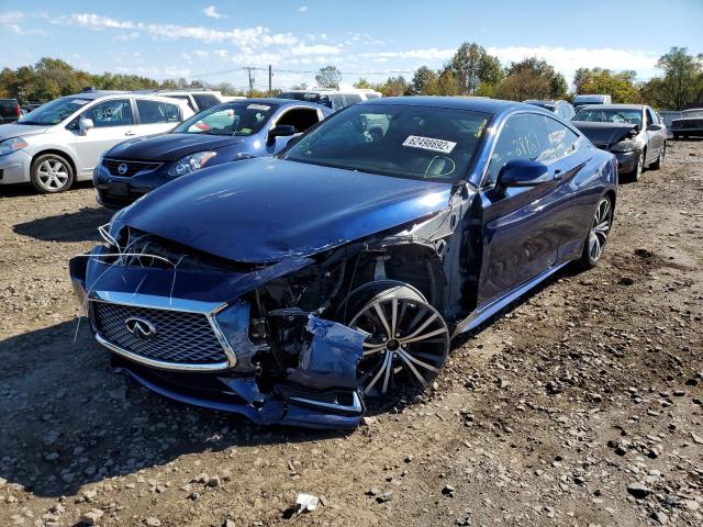 JN1EV7ELXJM392291 - 2018 INFINITI Q60 LUXE 3 BLUE photo 2