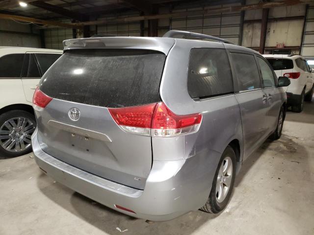 5TDKK3DC6BS118238 - 2011 TOYOTA SIENNA LE SILVER photo 4