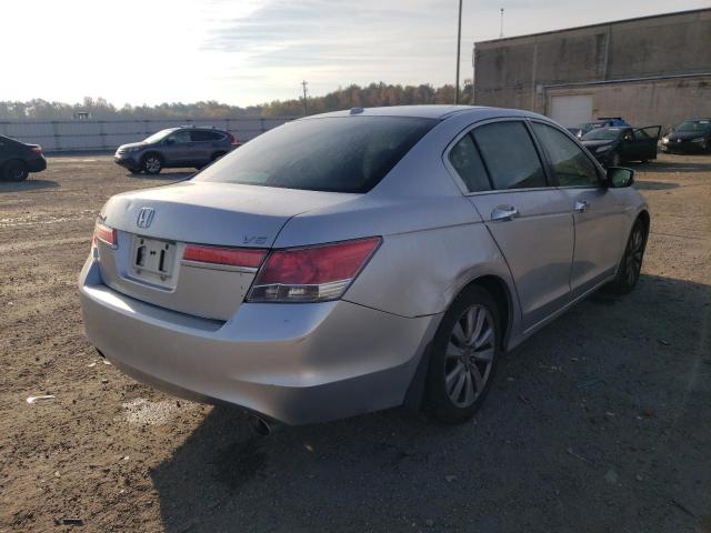 1HGCP3F83BA007921 - 2011 HONDA ACCORD EXL SILVER photo 4