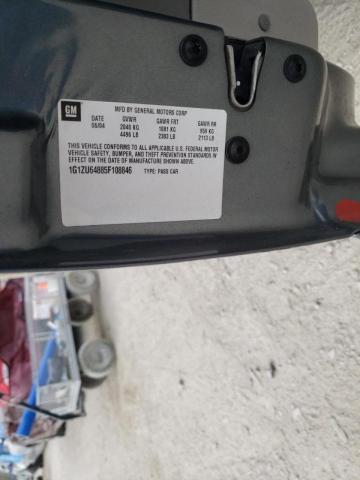 1G1ZU64885F108846 - 2005 CHEVROLET MALIBU MAX 蓝色 照片 10