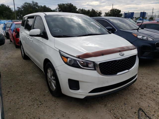 KNDMA5C1XG6207258 - 2016 KIA SEDONA L WHITE photo 1