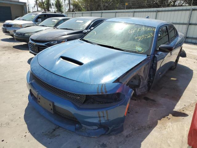 2C3CDXCT5MH588323 - 2021 DODGE CHARGER R/ BLUE photo 2