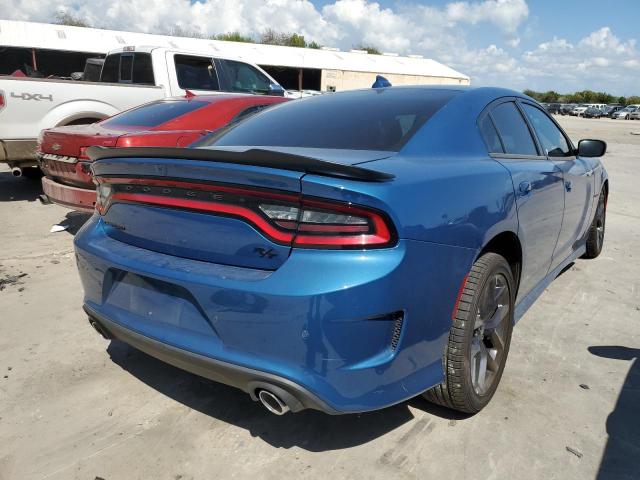 2C3CDXCT5MH588323 - 2021 DODGE CHARGER R/ BLUE photo 4