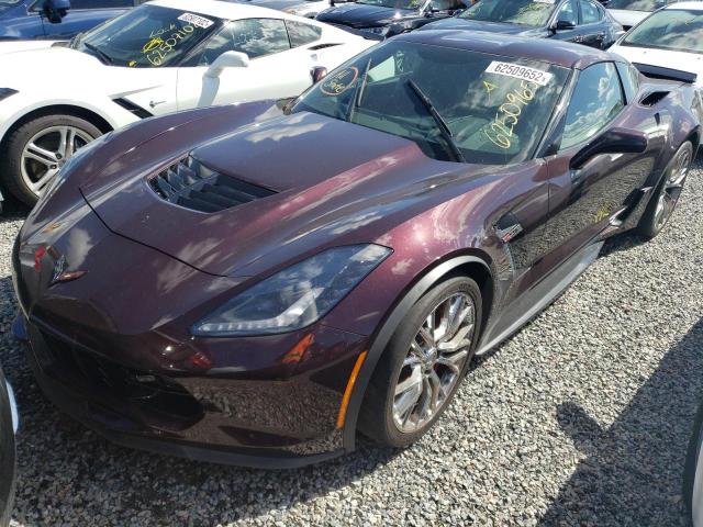 1G1YS2D64H5603273 - 2017 CHEVROLET CORVETTE Z PURPLE photo 2