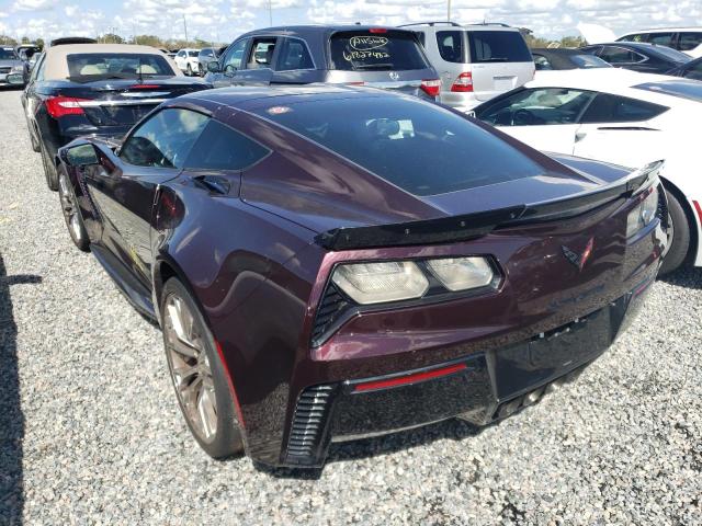 1G1YS2D64H5603273 - 2017 CHEVROLET CORVETTE Z PURPLE photo 3