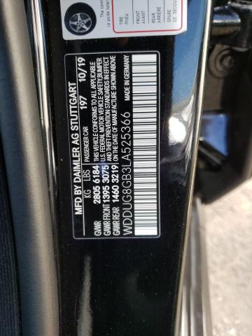 WDDUG8GB3LA525366 - 2020 MERCEDES-BENZ S 560 4MAT BLACK photo 10