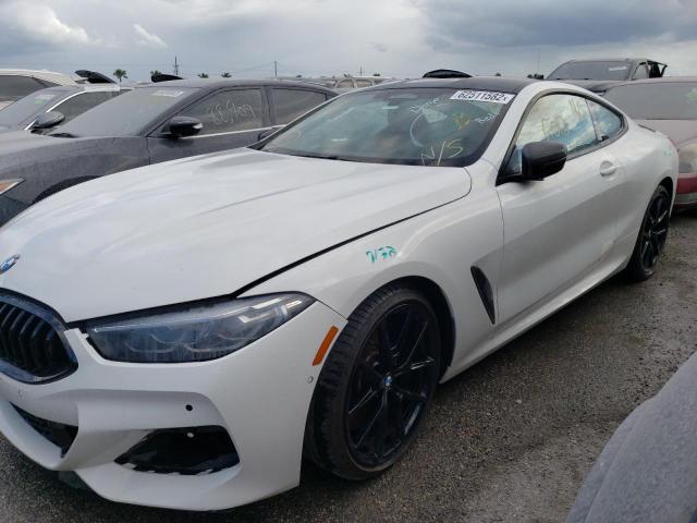 WBABC4C00MCF77389 - 2021 BMW M850XI WHITE photo 2