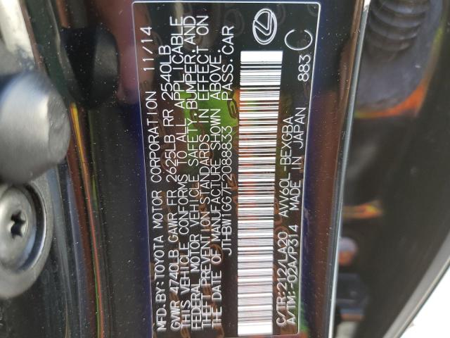 JTHBW1GG7F2088833 - 2015 LEXUS ES 300H BLACK photo 10