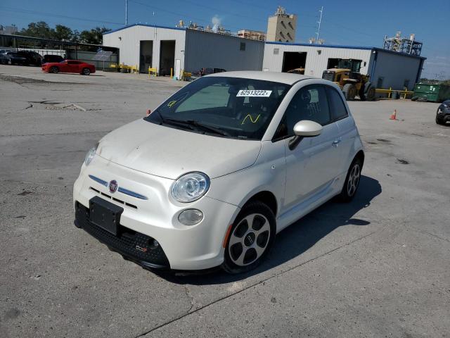 3C3CFFGE4FT694367 - 2015 FIAT 500 ELECTR WHITE photo 2