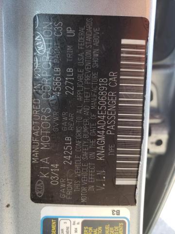 KNAGM4AD4E5068918 - 2014 KIA OPTIMA HYB SILVER photo 10