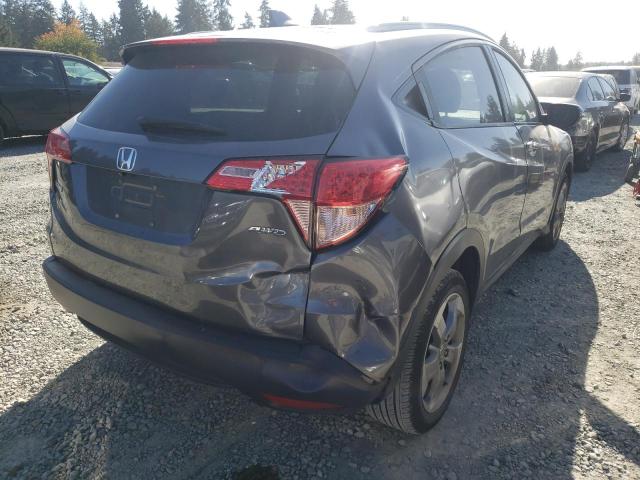 3CZRU6H77GM756684 - 2016 HONDA HR-V EXL GRAY photo 4