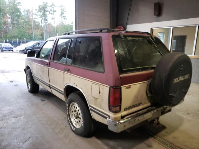 1GNDT13W3R2136226 - 1994 CHEVROLET BLAZER S10 BURGUNDY photo 3