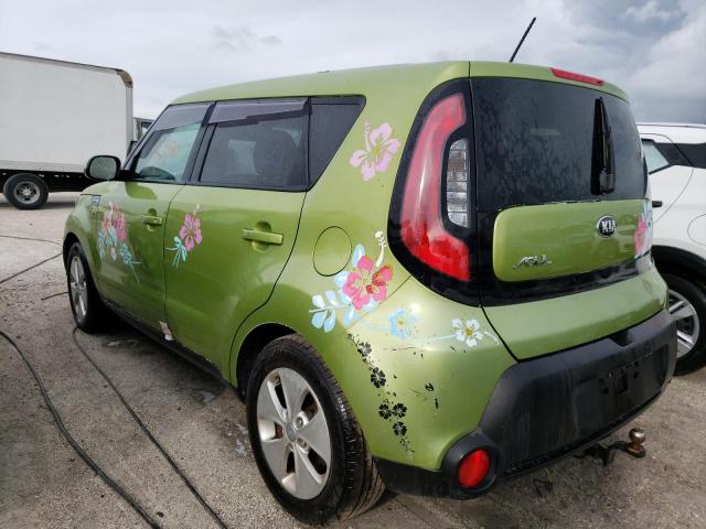 KNDJN2A25F7777954 - 2015 KIA SOUL GREEN photo 3