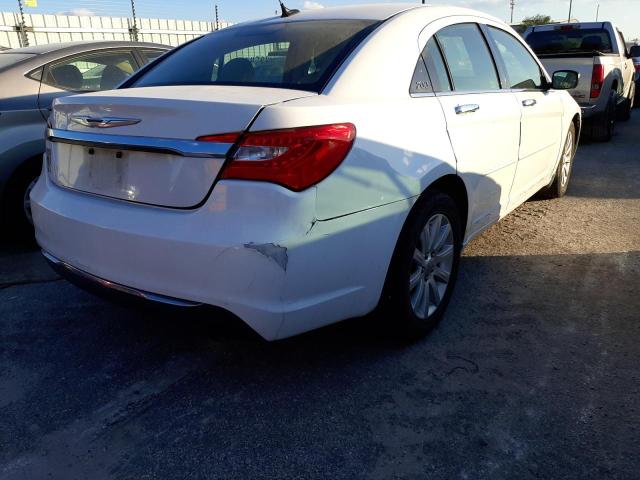 1C3CCBCG6DN659206 - 2013 CHRYSLER 200 LIMITE WHITE photo 4