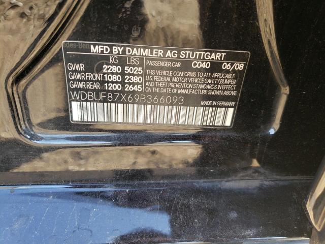 WDBUF87X69B366093 - 2009 MERCEDES-BENZ E 350 4MAT BLACK photo 10