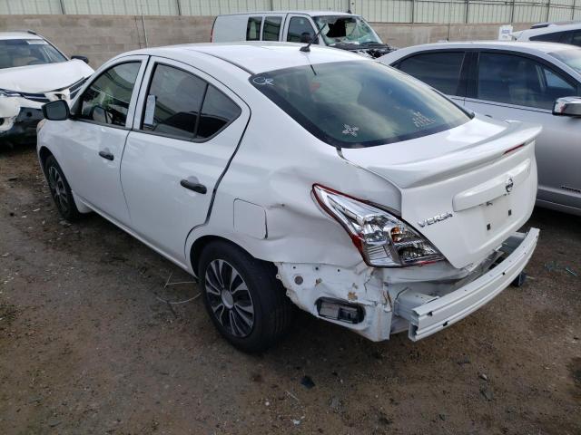 3N1CN7AP0KL877244 - 2019 NISSAN VERSA S WHITE photo 3