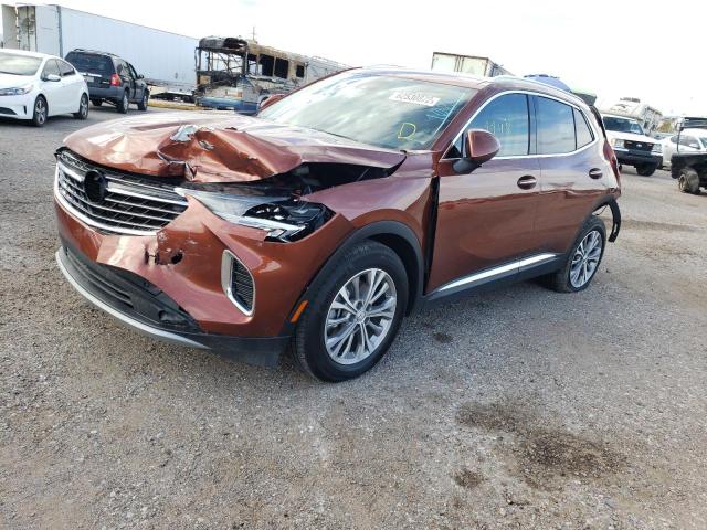 LRBAZLR47ND108972 - 2022 BUICK ENVISION P ORANGE photo 2