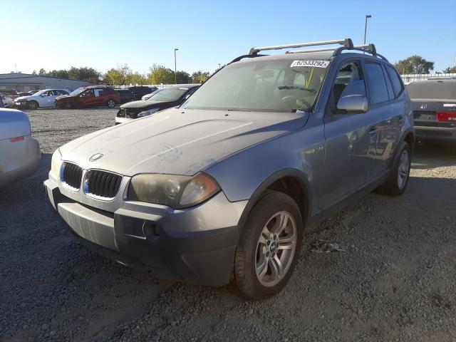 WBXPA93445WD07311 - 2005 BMW X3 3.0I SILVER photo 2