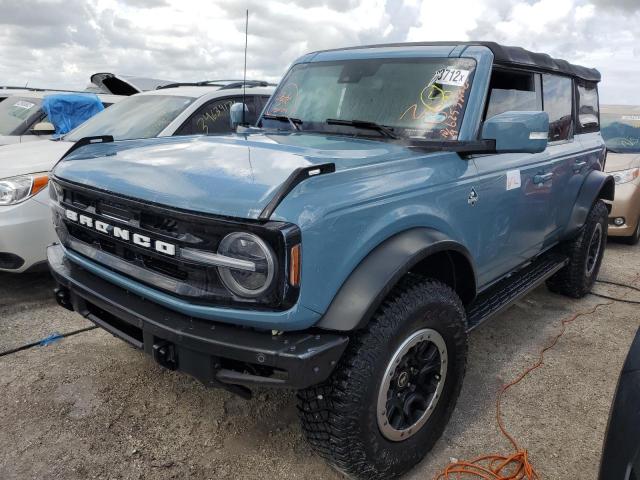 1FMDE5DH2MLA95127 - 2021 FORD BRONCO BAS BLUE photo 2