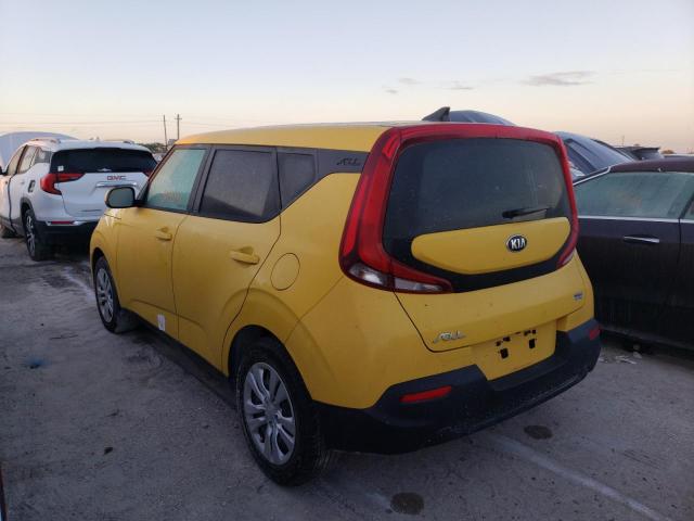 KNDJ23AU7L7113652 - 2020 KIA SOUL LX YELLOW photo 3