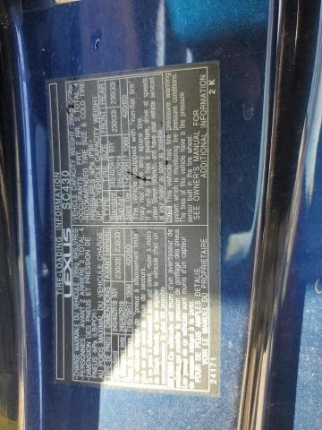 JTHFN48Y840054969 - 2004 LEXUS SC 430 BLUE photo 10