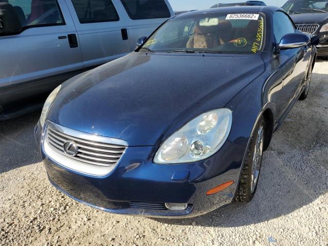 JTHFN48Y840054969 - 2004 LEXUS SC 430 BLUE photo 2