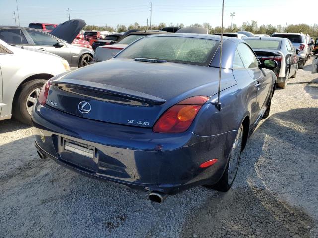 JTHFN48Y840054969 - 2004 LEXUS SC 430 BLUE photo 4