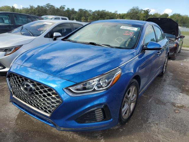 5NPE34AF0JH669588 - 2018 HYUNDAI SONATA SPO BLUE photo 2