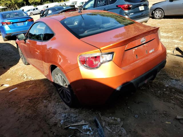 JF1ZNAA13D2719667 - 2013 TOYOTA SCION FR-S ORANGE photo 3