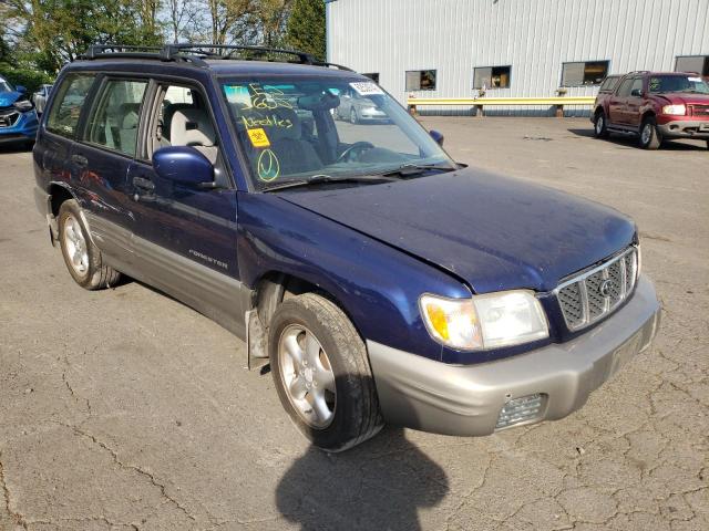 JF1SF65581H763570 - 2001 SUBARU FORESTER S BLUE photo 1