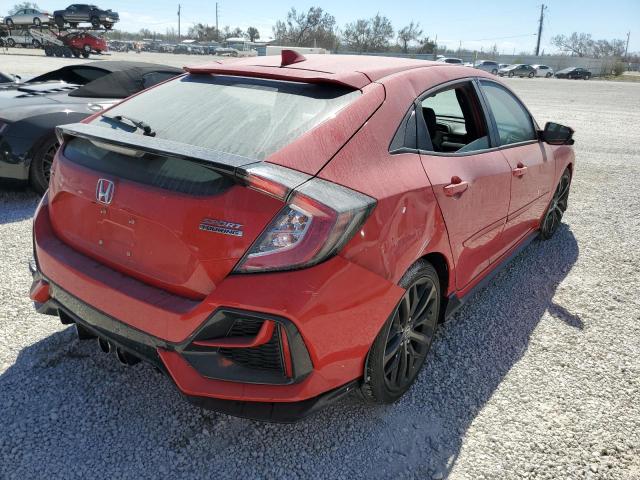 SHHFK7H93MU207648 - 2021 HONDA CIVIC SPOR RED photo 4