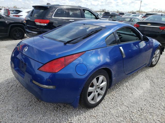 JN1AZ34D34M104105 - 2004 NISSAN 350Z COUPE BLUE photo 4