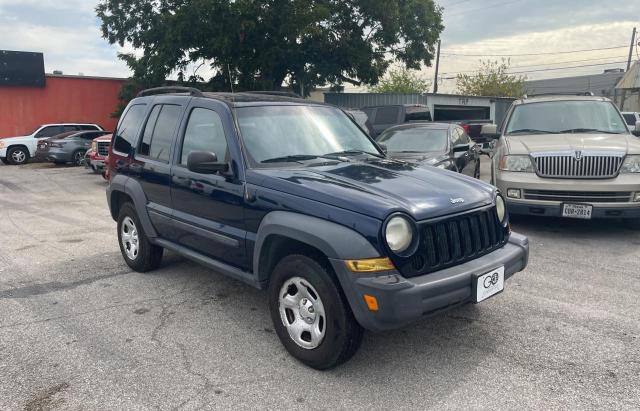 1J4GK48KX7W640854 - 2007 JEEP LIBERTY SP BLUE photo 1