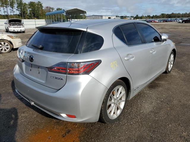 JTHKD5BH5B2007805 - 2011 LEXUS CT 200 SILVER photo 4