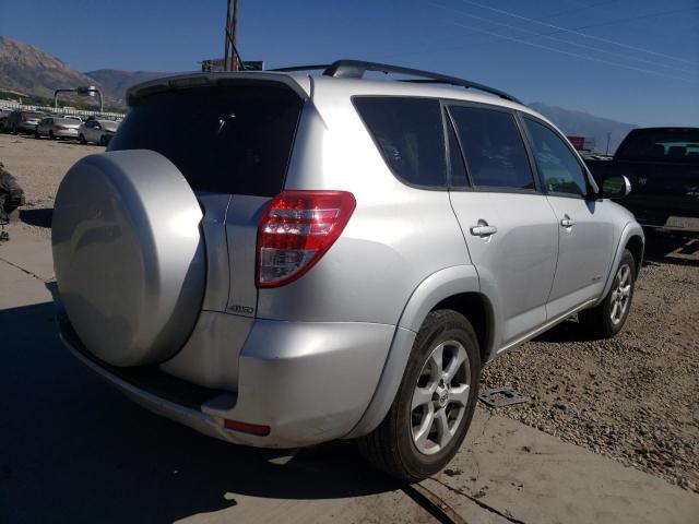 2T3DK4DV7AW030943 - 2010 TOYOTA RAV4 LIMIT SILVER photo 4