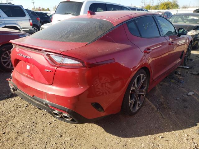 KNAE45LC9J6033149 - 2018 KIA STINGER GT RED photo 4