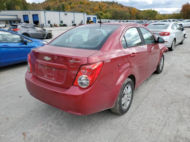 1G1JA5SH3C4126151 - 2012 CHEVROLET SONIC LS RED photo 4