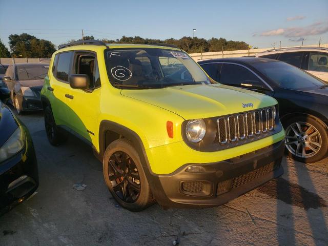 ZACCJAAB4HPG17374 - 2017 JEEP RENEGADE S GREEN photo 1