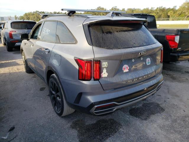 5XYRK4LF4MG044480 - 2021 KIA SORENTO SX GRAY photo 3