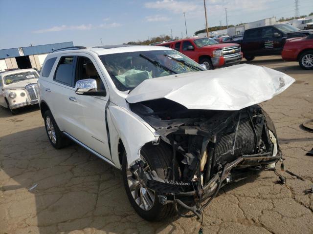 1C4SDJET4EC331689 - 2014 DODGE DURANGO CI WHITE photo 1